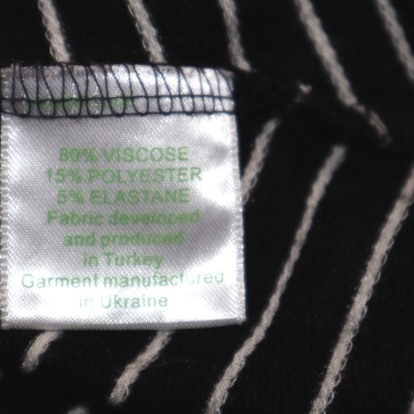 Garnet Hill Black and White Striped Mini Dress - Picture 9 of 9